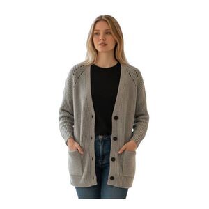 FOREVER 21 GRAY V-NECK CARDIGAN SZ.S EUC.